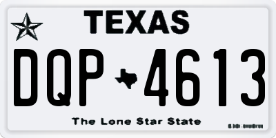 TX license plate DQP4613