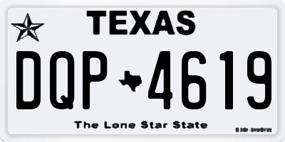 TX license plate DQP4619