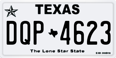 TX license plate DQP4623