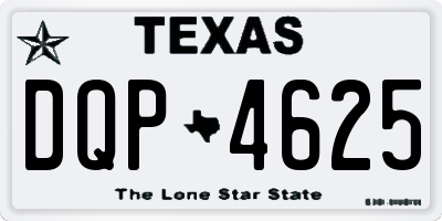 TX license plate DQP4625