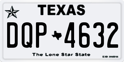 TX license plate DQP4632
