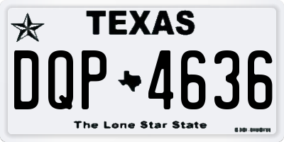 TX license plate DQP4636