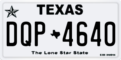 TX license plate DQP4640