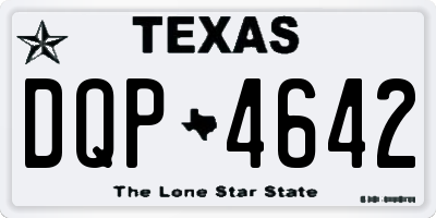 TX license plate DQP4642