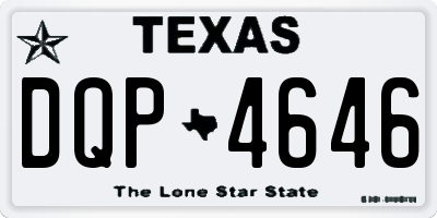 TX license plate DQP4646