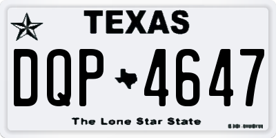 TX license plate DQP4647
