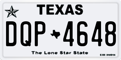 TX license plate DQP4648
