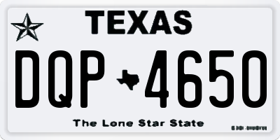 TX license plate DQP4650