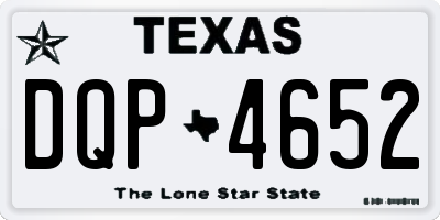 TX license plate DQP4652