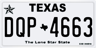 TX license plate DQP4663