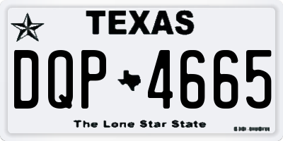 TX license plate DQP4665