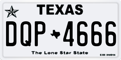 TX license plate DQP4666