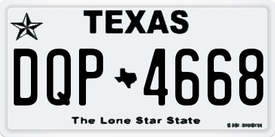 TX license plate DQP4668