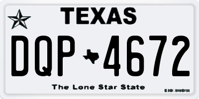 TX license plate DQP4672