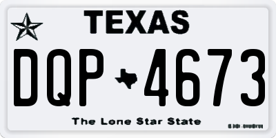TX license plate DQP4673