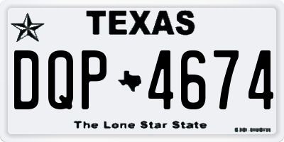 TX license plate DQP4674