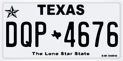 TX license plate DQP4676
