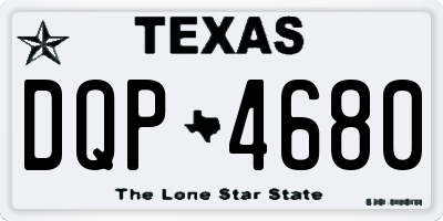TX license plate DQP4680