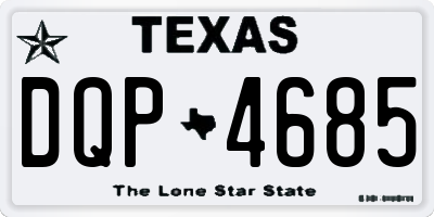 TX license plate DQP4685