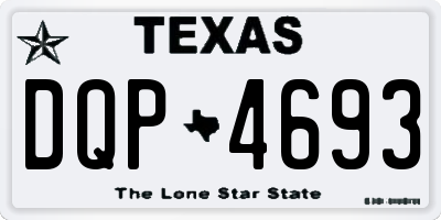 TX license plate DQP4693