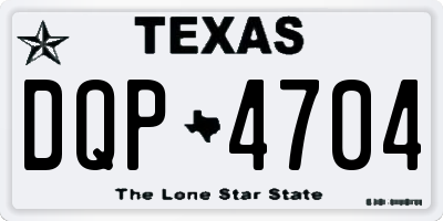 TX license plate DQP4704