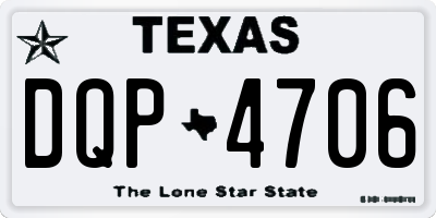 TX license plate DQP4706