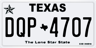 TX license plate DQP4707