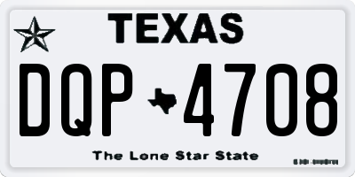 TX license plate DQP4708