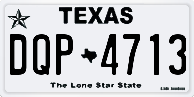 TX license plate DQP4713