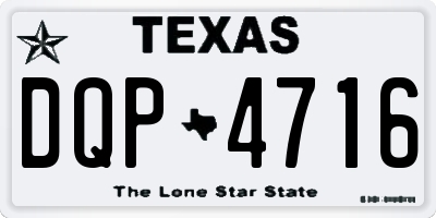 TX license plate DQP4716