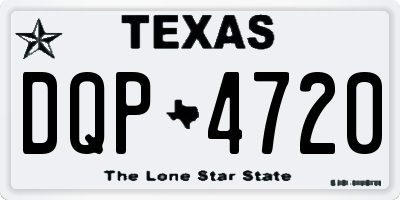 TX license plate DQP4720
