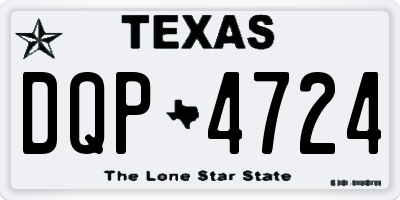 TX license plate DQP4724