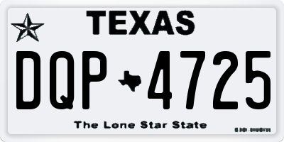 TX license plate DQP4725