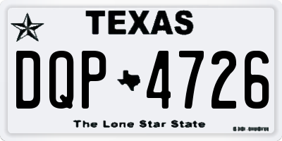 TX license plate DQP4726