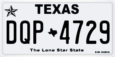 TX license plate DQP4729