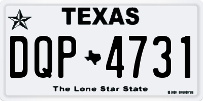 TX license plate DQP4731