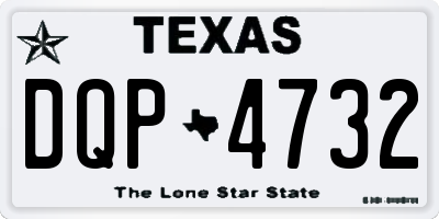 TX license plate DQP4732