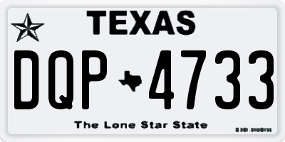 TX license plate DQP4733