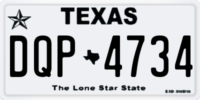 TX license plate DQP4734