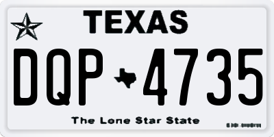 TX license plate DQP4735