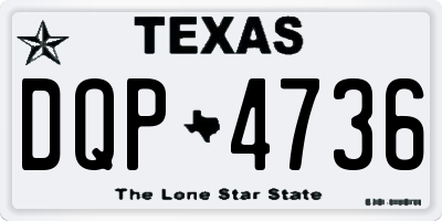TX license plate DQP4736