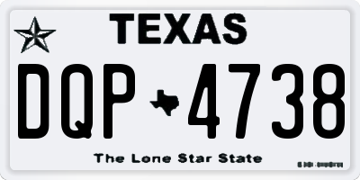 TX license plate DQP4738