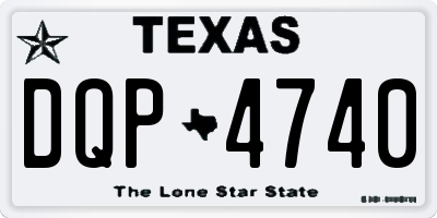 TX license plate DQP4740