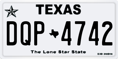 TX license plate DQP4742