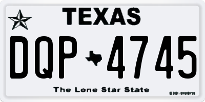 TX license plate DQP4745