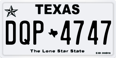 TX license plate DQP4747