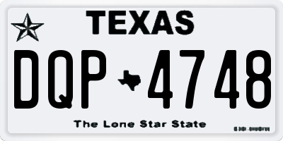 TX license plate DQP4748