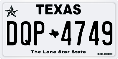 TX license plate DQP4749