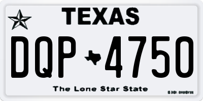 TX license plate DQP4750