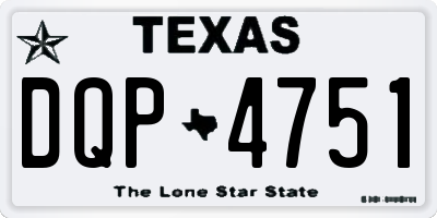 TX license plate DQP4751
